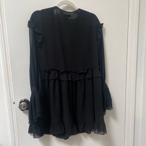 ASOS Pretty Lavish Smock Ruffle Mini Dress - Picture 6 of 8